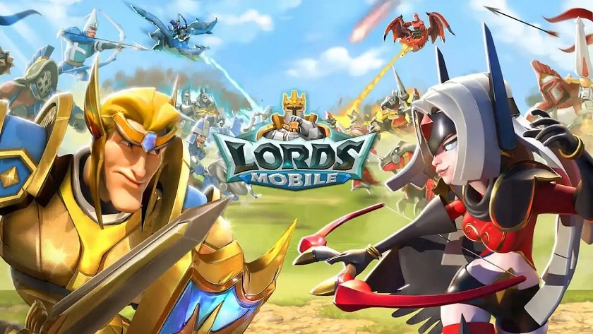 Lords Mobile Kingdom Wars gameplay with kingdom building and PvP battles